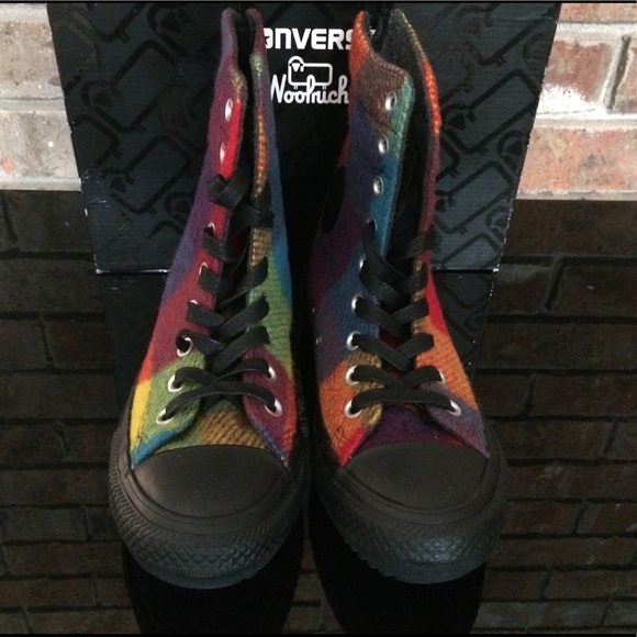 Converse woolrich size 5 multi color New In Box! - Picture 3 of 5